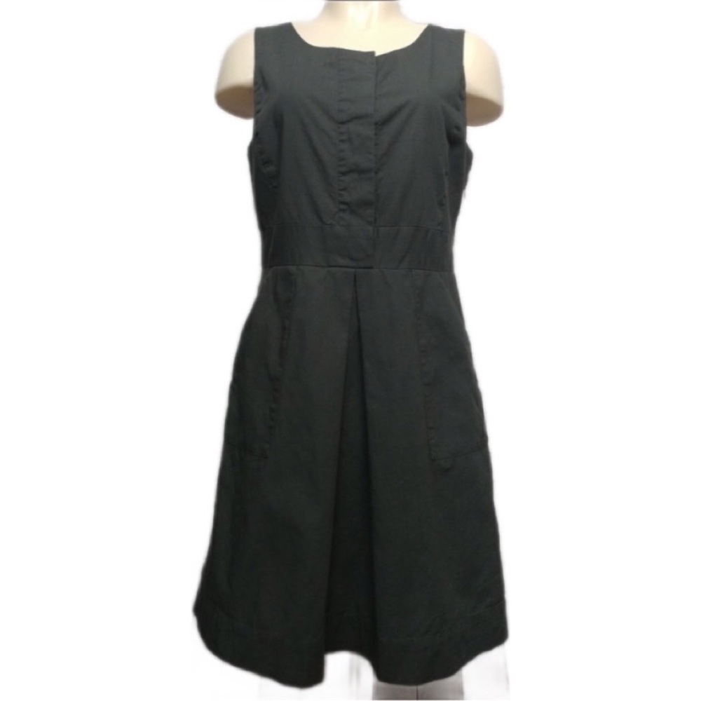 J Crew Gray Sleeveless A-line Pockets Dress 8